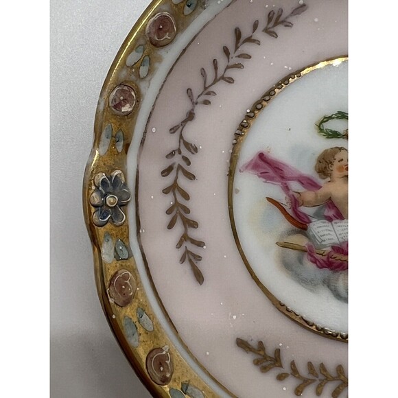 Lenwile-Ardalt Saucer Ring Dish Victorian Floral Saucer For Flat Cup - Picture 8 of 12